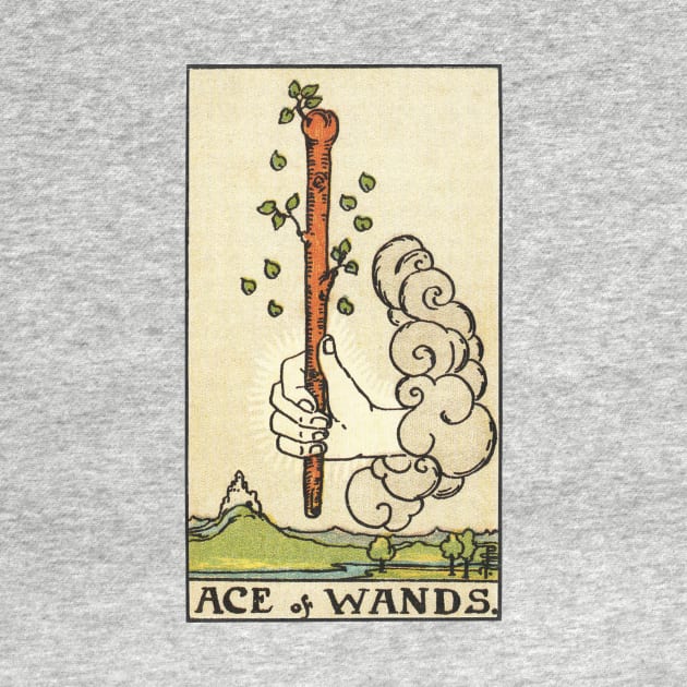 ACE OF WANDS by WAITE-SMITH VINTAGE ART